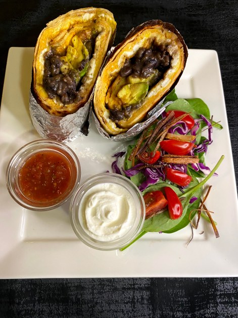 Text mex wrap viewed from top